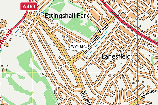 WV4 6PE map - OS VectorMap District (Ordnance Survey)
