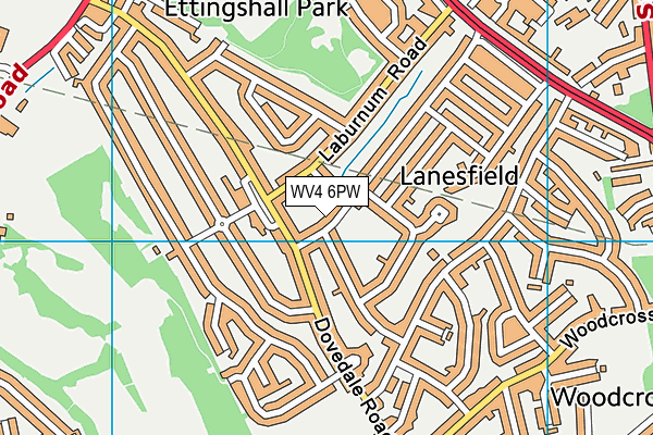 WV4 6PW map - OS VectorMap District (Ordnance Survey) WV4 6PW map - OS VectorMap District (Ordnance Survey)