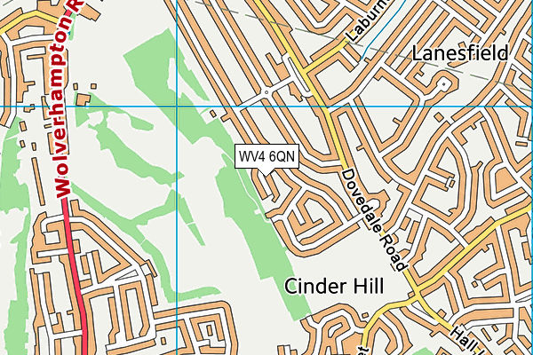 WV4 6QN map - OS VectorMap District (Ordnance Survey)