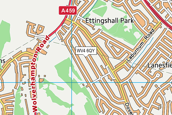WV4 6QY map - OS VectorMap District (Ordnance Survey)