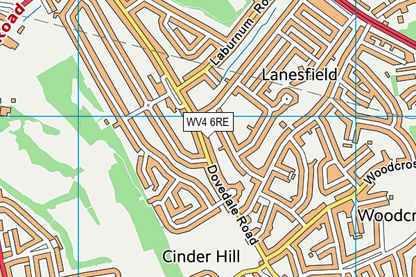 WV4 6RE map - OS VectorMap District (Ordnance Survey) WV4 6RE map - OS VectorMap District (Ordnance Survey)