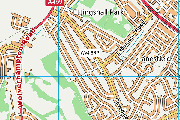 WV4 6RP map - OS VectorMap District (Ordnance Survey)