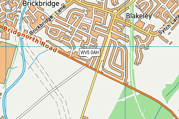 WV5 0AH map - OS VectorMap District (Ordnance Survey)