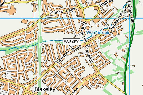 WV5 0EY map - OS VectorMap District (Ordnance Survey) WV5 0EY map - OS VectorMap District (Ordnance Survey)