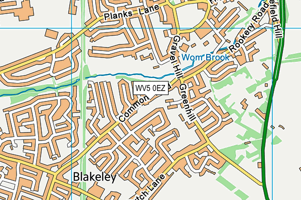 WV5 0EZ map - OS VectorMap District (Ordnance Survey)