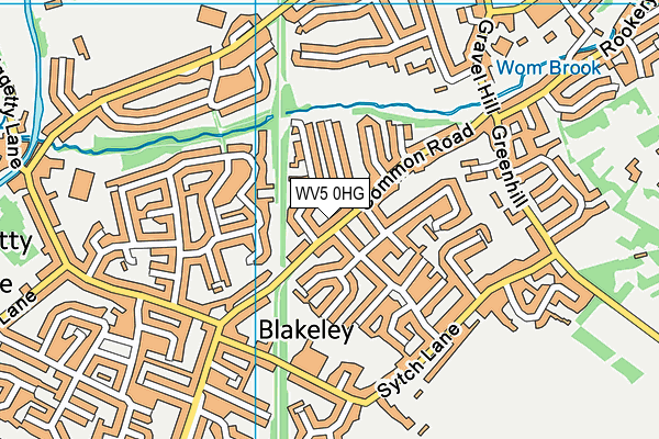 WV5 0HG map - OS VectorMap District (Ordnance Survey) WV5 0HG map - OS VectorMap District (Ordnance Survey)