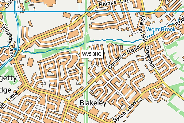WV5 0HQ map - OS VectorMap District (Ordnance Survey) WV5 0HQ map - OS VectorMap District (Ordnance Survey)