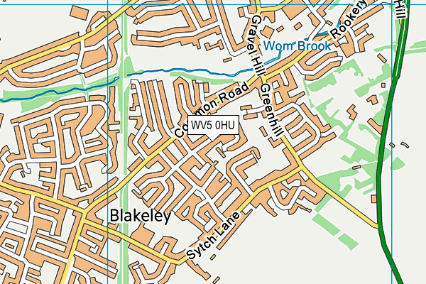 WV5 0HU map - OS VectorMap District (Ordnance Survey)