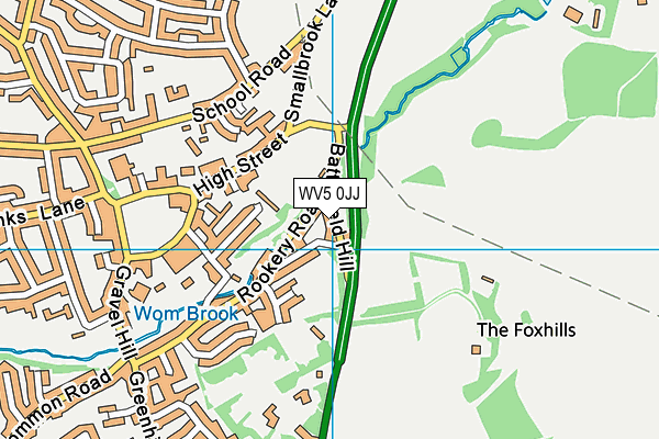 WV5 0JJ map - OS VectorMap District (Ordnance Survey)