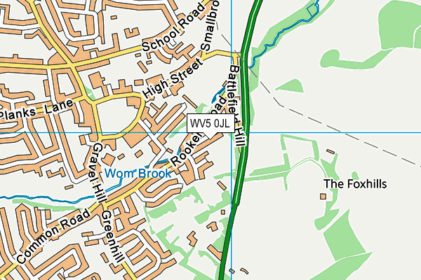 WV5 0JL map - OS VectorMap District (Ordnance Survey) WV5 0JL map - OS VectorMap District (Ordnance Survey)