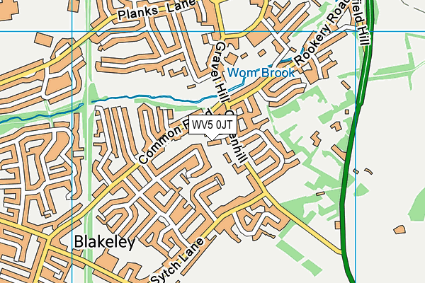 WV5 0JT map - OS VectorMap District (Ordnance Survey) WV5 0JT map - OS VectorMap District (Ordnance Survey)