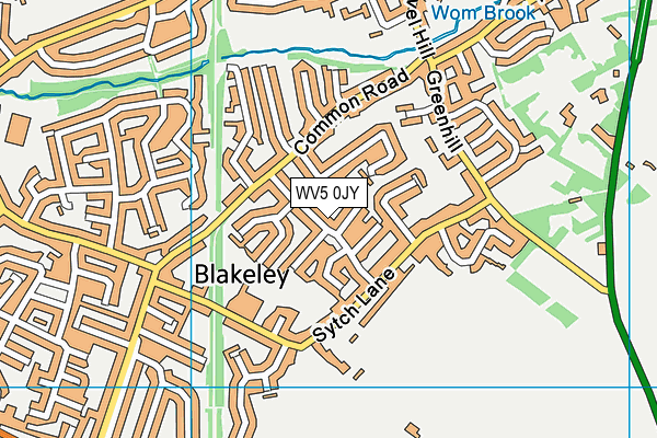 WV5 0JY map - OS VectorMap District (Ordnance Survey) WV5 0JY map - OS VectorMap District (Ordnance Survey)