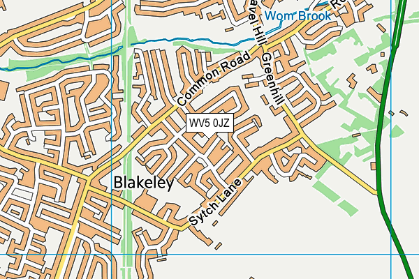 WV5 0JZ map - OS VectorMap District (Ordnance Survey) WV5 0JZ map - OS VectorMap District (Ordnance Survey)