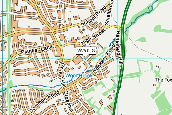 WV5 0LG map - OS VectorMap District (Ordnance Survey) WV5 0LG map - OS VectorMap District (Ordnance Survey)