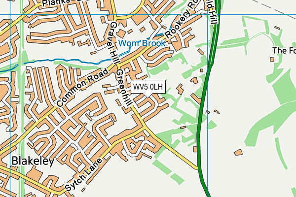 WV5 0LH map - OS VectorMap District (Ordnance Survey) WV5 0LH map - OS VectorMap District (Ordnance Survey)
