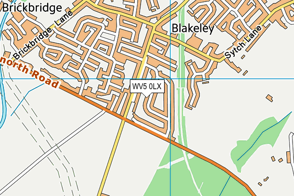 WV5 0LX map - OS VectorMap District (Ordnance Survey)