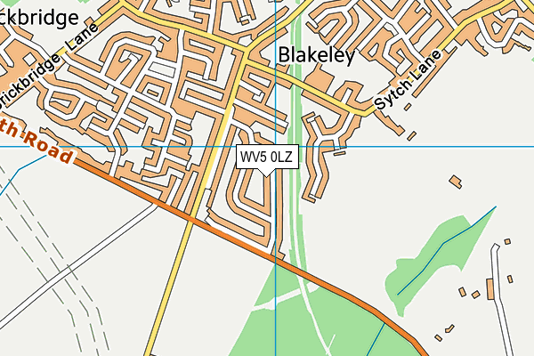 WV5 0LZ map - OS VectorMap District (Ordnance Survey) WV5 0LZ map - OS VectorMap District (Ordnance Survey)