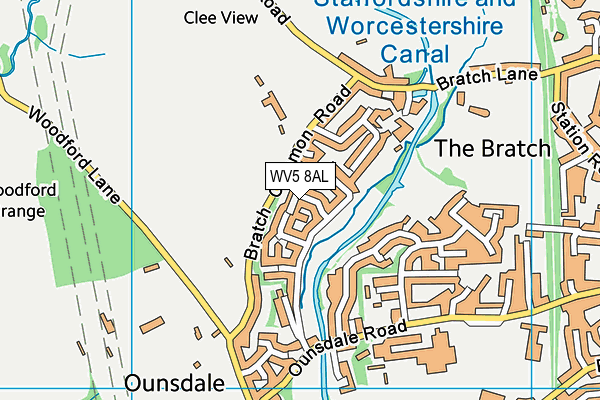 WV5 8AL map - OS VectorMap District (Ordnance Survey) WV5 8AL map - OS VectorMap District (Ordnance Survey)