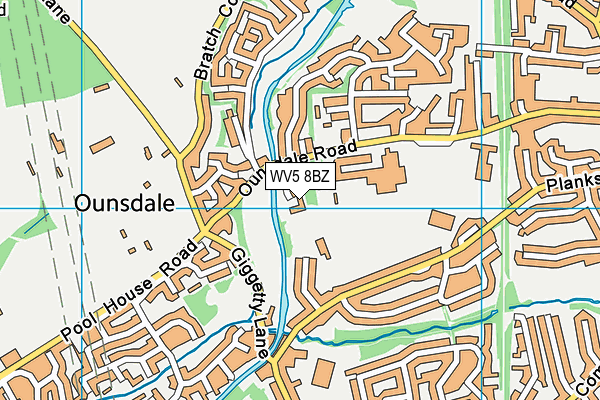 WV5 8BZ map - OS VectorMap District (Ordnance Survey)