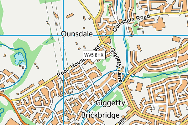 WV5 8HX map - OS VectorMap District (Ordnance Survey)
