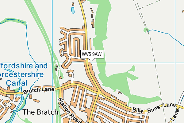WV5 9AW map - OS VectorMap District (Ordnance Survey) WV5 9AW map - OS VectorMap District (Ordnance Survey)