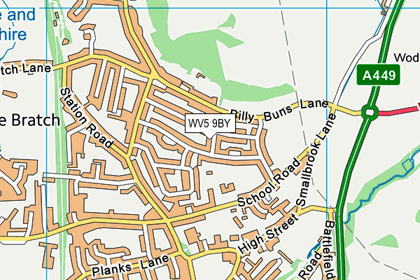WV5 9BY map - OS VectorMap District (Ordnance Survey) WV5 9BY map - OS VectorMap District (Ordnance Survey)