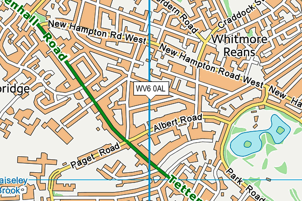 WV6 0AL map - OS VectorMap District (Ordnance Survey) WV6 0AL map - OS VectorMap District (Ordnance Survey)