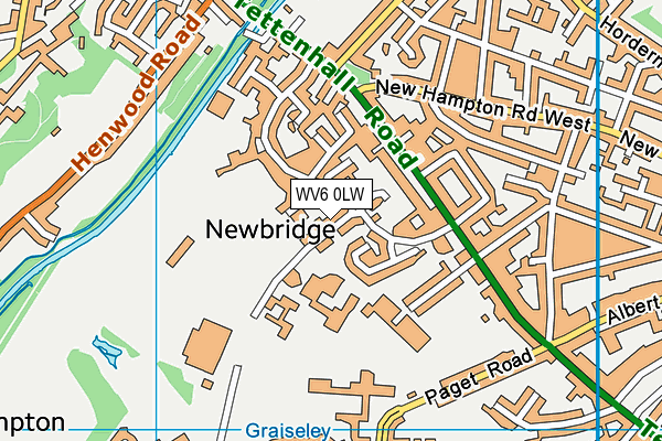 WV6 0LW map - OS VectorMap District (Ordnance Survey)