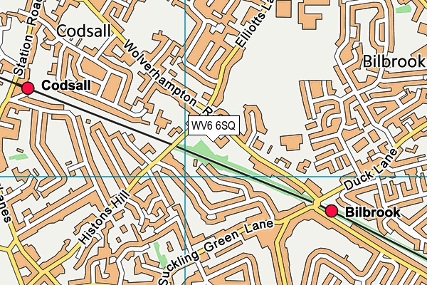 WV6 6SQ map - OS VectorMap District (Ordnance Survey) WV6 6SQ map - OS VectorMap District (Ordnance Survey)