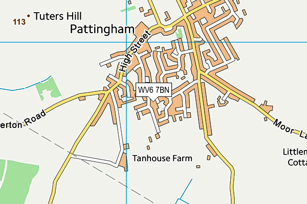 WV6 7BN map - OS VectorMap District (Ordnance Survey) WV6 7BN map - OS VectorMap District (Ordnance Survey)