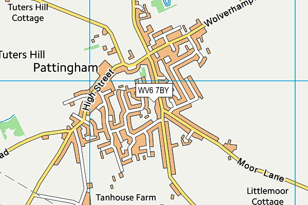 WV6 7BY map - OS VectorMap District (Ordnance Survey) WV6 7BY map - OS VectorMap District (Ordnance Survey)