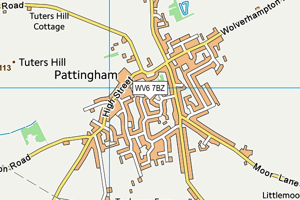 WV6 7BZ map - OS VectorMap District (Ordnance Survey) WV6 7BZ map - OS VectorMap District (Ordnance Survey)