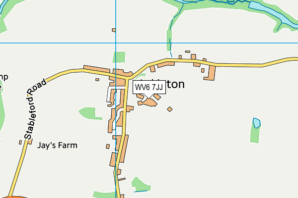 WV6 7JJ map - OS VectorMap District (Ordnance Survey)