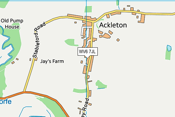 WV6 7JL map - OS VectorMap District (Ordnance Survey)