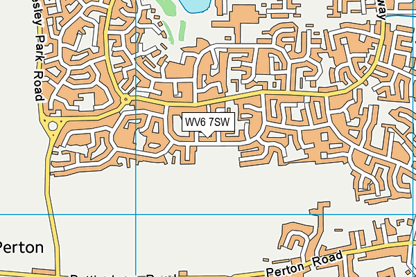 WV6 7SW map - OS VectorMap District (Ordnance Survey) WV6 7SW map - OS VectorMap District (Ordnance Survey)