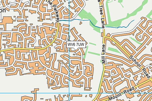 WV6 7UW map - OS VectorMap District (Ordnance Survey) WV6 7UW map - OS VectorMap District (Ordnance Survey)