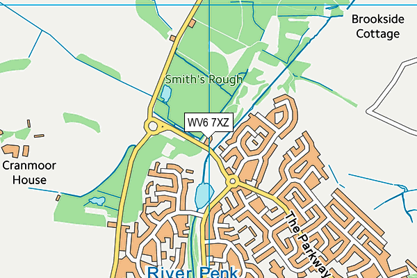 WV6 7XZ map - OS VectorMap District (Ordnance Survey) WV6 7XZ map - OS VectorMap District (Ordnance Survey)