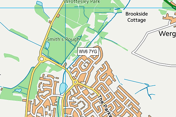 WV6 7YG map - OS VectorMap District (Ordnance Survey) WV6 7YG map - OS VectorMap District (Ordnance Survey)
