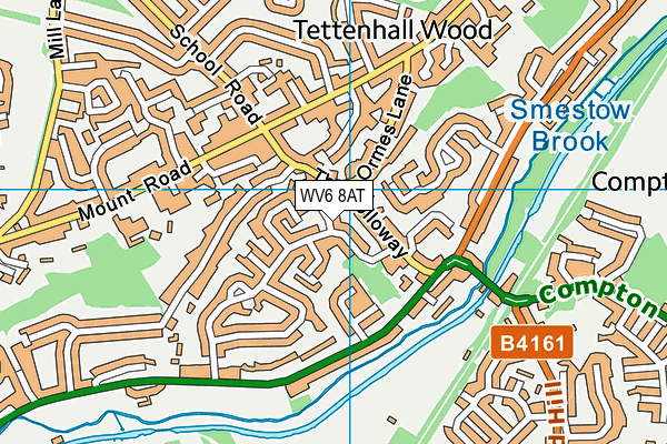 WV6 8AT map - OS VectorMap District (Ordnance Survey) WV6 8AT map - OS VectorMap District (Ordnance Survey)