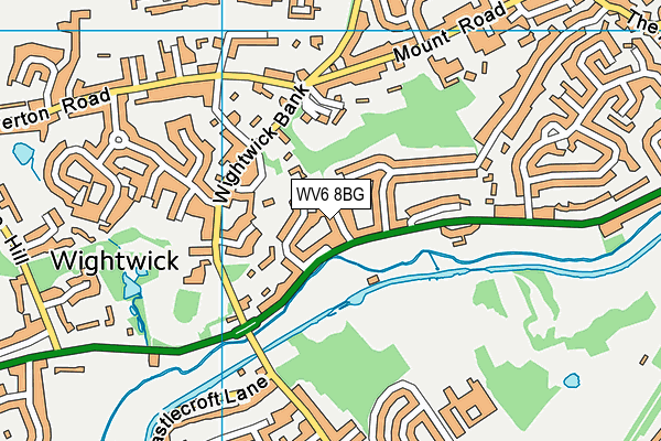 WV6 8BG map - OS VectorMap District (Ordnance Survey)