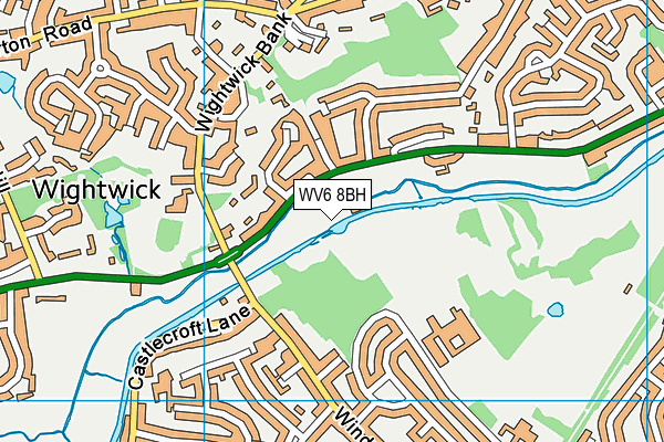 WV6 8BH map - OS VectorMap District (Ordnance Survey) WV6 8BH map - OS VectorMap District (Ordnance Survey)