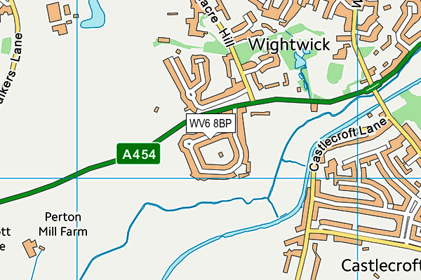 WV6 8BP map - OS VectorMap District (Ordnance Survey) WV6 8BP map - OS VectorMap District (Ordnance Survey)