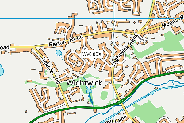 WV6 8DX map - OS VectorMap District (Ordnance Survey)
