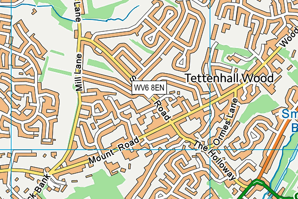 WV6 8EN map - OS VectorMap District (Ordnance Survey) WV6 8EN map - OS VectorMap District (Ordnance Survey)