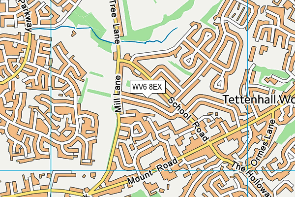 WV6 8EX map - OS VectorMap District (Ordnance Survey) WV6 8EX map - OS VectorMap District (Ordnance Survey)