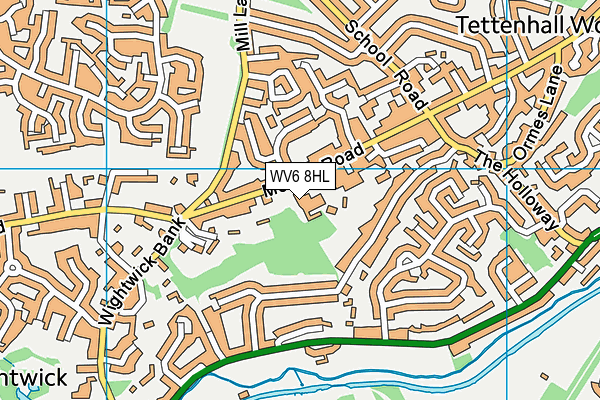 WV6 8HL map - OS VectorMap District (Ordnance Survey) WV6 8HL map - OS VectorMap District (Ordnance Survey)