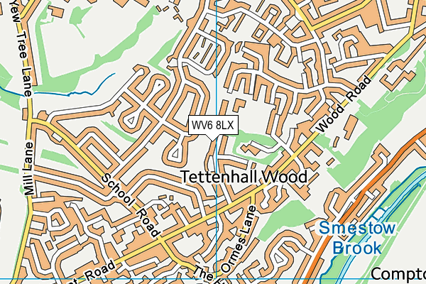 WV6 8LX map - OS VectorMap District (Ordnance Survey) WV6 8LX map - OS VectorMap District (Ordnance Survey)