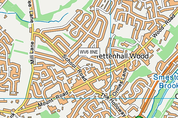 WV6 8NE map - OS VectorMap District (Ordnance Survey) WV6 8NE map - OS VectorMap District (Ordnance Survey)