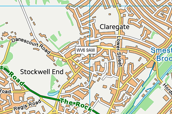 WV6 9AW map - OS VectorMap District (Ordnance Survey) WV6 9AW map - OS VectorMap District (Ordnance Survey)