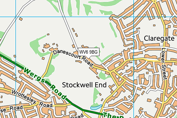WV6 9BG map - OS VectorMap District (Ordnance Survey) WV6 9BG map - OS VectorMap District (Ordnance Survey)